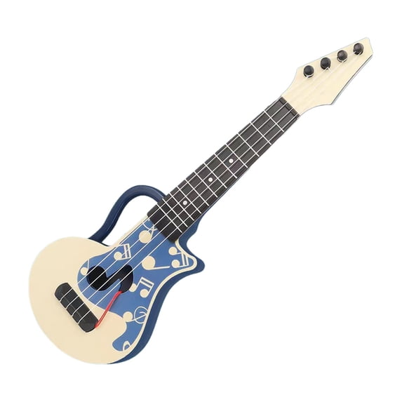 Byujiro Kids' 4-String Playable Ukulele – Nylon Strings, Tunable Pegs for Beginner Music Learning, Educational Guitar Toy with Pick & Sheet Music
