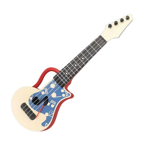 Byujiro Kids' 4-String Playable Ukulele – Nylon Strings, Tunable Pegs for Beginner Music Learning, Educational Guitar Toy with Pick & Sheet Music