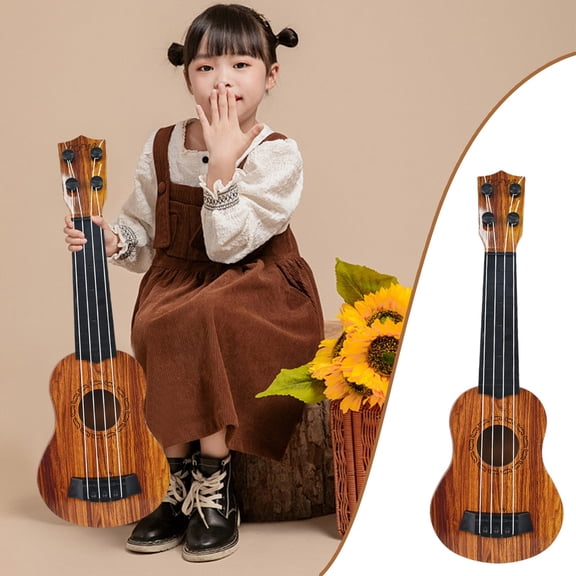Byujiro Kids' 4-String Toy Ukulele Playable Mini Guitar for Early Music Education, Beginner Practice, Interactive Learning & On-the-Go Musical Fun