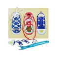 Byujiro Kids Shoelace Tying Practice Toy Fine Motor Skills & Hand-Eye ... - Shoelace Tying For Kids With Motor Skill Challenges
