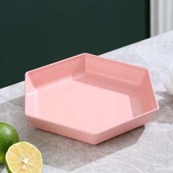 Byujiro Large Hexagon Serving Tray Snack Platter for Party, Kitchen, Dining, Versatile Dish for Fruits, Candy, Appetizers, Desserts