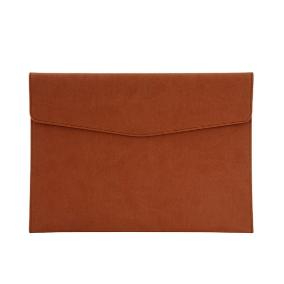 Byujiro Leather Document Envelope File Folder with Secure Flap Closure, Professional Portfolio Organizer for Business, Office, Meetings & Document Storage