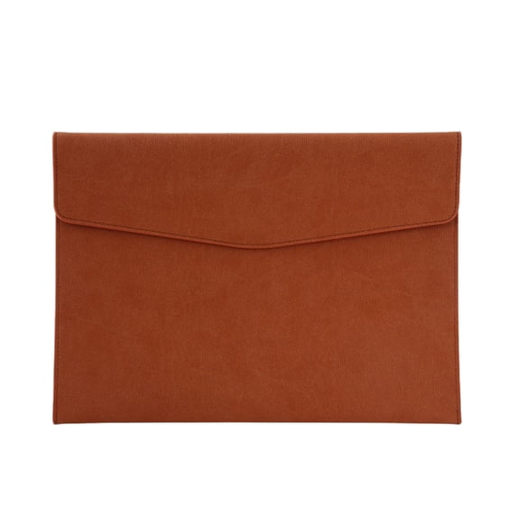 Byujiro Leather Document Envelope File Folder with Secure Flap Closure, Professional Portfolio Organizer for Business, Office, Meetings & Document Storage