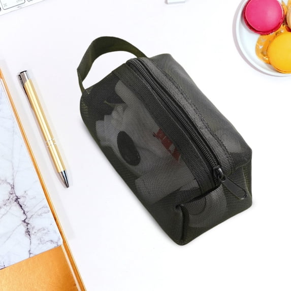 Byujiro Mesh Mini Zipper Pouch Breathable Mesh Cosmetic Bag Small Transparent Organizer for Makeup, Keys & Coins