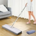 thumbnail image 1 of Byujiro Microfiber Flat Mop, 360 Degree Microfiber Floor Mop, Lazy Handheld Mop, Suitable for Home Kitchen, with 5 Replacement Heads, 1 of 9