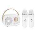 thumbnail image 1 of Byujiro Mini Karaoke Machine with 2 Microphones for Adults and Kids, Comfortable Kids Mini Karaoke Machine Set Portable Bluetooth Speaker with Wireless Microphones for Birthday Gift, 1 of 1