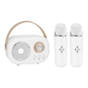 Byujiro Mini Karaoke Machine with 2 Microphones for Adults and Kids, Comfortable Kids Mini Karaoke Machine Set Portable Bluetooth Speaker with Wireless Microphones for Birthday Gift