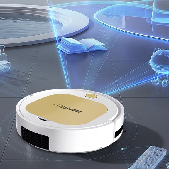 Byujiro Mini Robot Vacuum Cleaner Automatic Home Cleaning Rechargeable for Hard Floors, Compact Design for Easy Storage