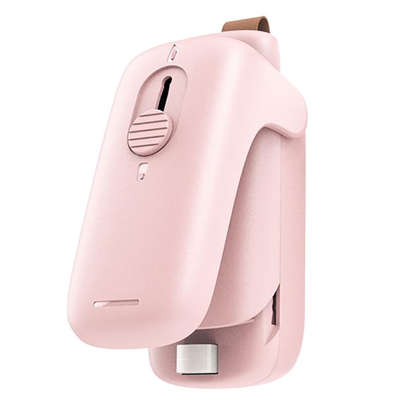 Byujiro Mini Slide Cover Handheld Bag Sealer Portable Quick Sealing Machine for Food Storage & Package Sealing, Rechargeable Heat Sealer for Snack Bags, Plastic Pouches & Home Kitchen Use