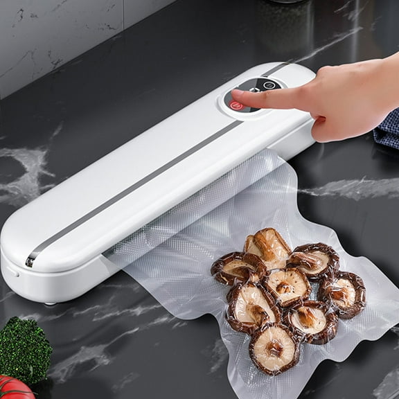 Byujiro Mini Vacuum Sealer Machine with 10 Vacuum Bags, Automatic Household Food Sealer, Compact Air Sealing System for Food Storage, Meal Prep & Kitchen Organization
