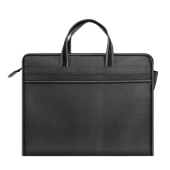 Byujiro Multi-Pocket Business Briefcase Document File Bag with Secure Zipper, Professional Portfolio Carry Case for Office Meetings, Travel & Document Storage
