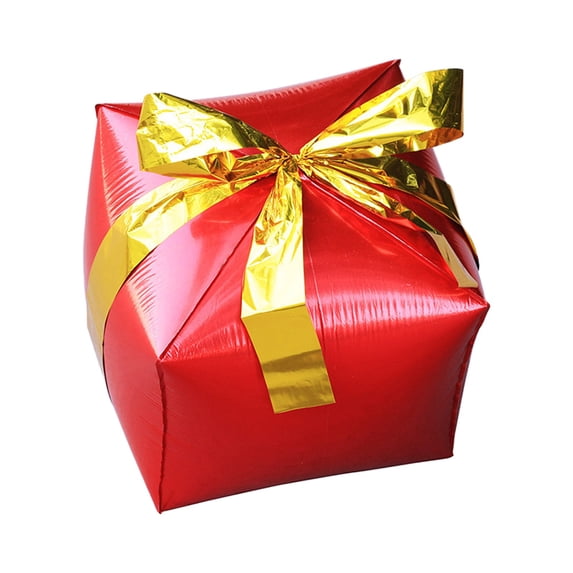 Byujiro New Year Decoration Gift Box Gift Pack Balloons New Year's Eve Party Classroom Decoration Aluminum Foil Balloons 18.11in Christmas Decor