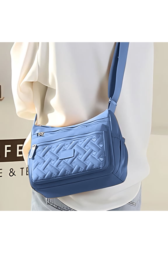 Nylon Shoulder Bag for Women, Lightweight Multi-Pocket Crossbody Bag for Travel, Hiking, Work, Everyday Carry