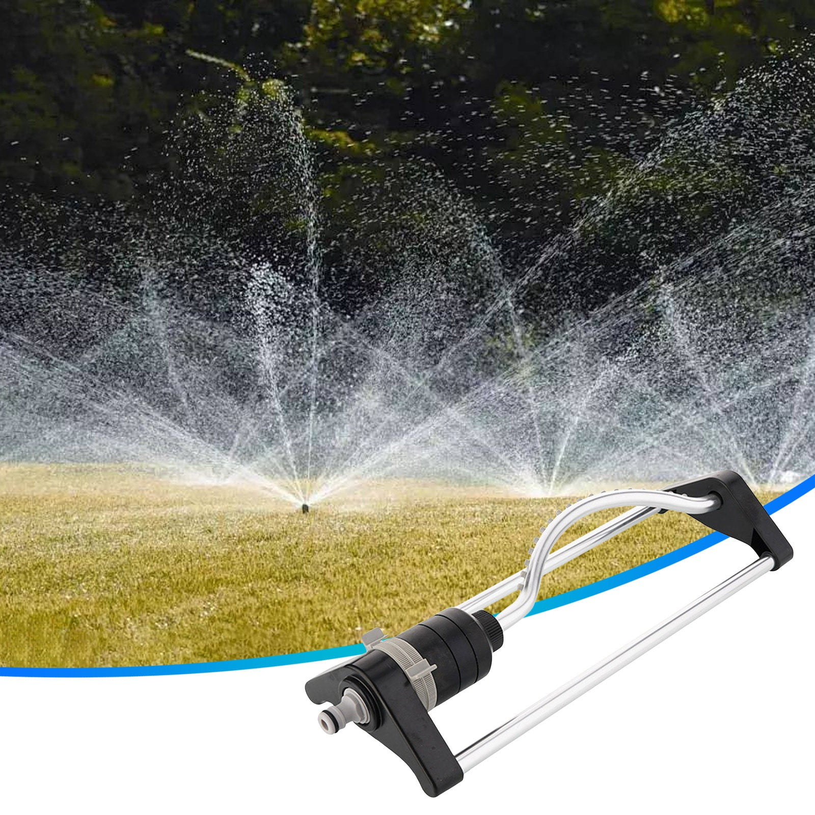 Byujiro Oscillating Garden Sprinkler Gardening Tool Adjustable Spray Pattern for Watering Lawns, Vegetable Gardens, Flower Beds, Patio, Yard & Outdoor Garden Irrigation