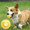 thumbnail image 1 of Byujiro Paw Print Dog Tennis Ball Solid Elastic Ball Interactive Fetch & Chew Toys for Small to Medium Dogs, 1 of 6