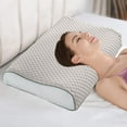 thumbnail image 1 of Byujiro Pillow Cover 20x12in Solid Soft Replacement Pillowcase for Cervical Pillows, Breathable Bedding for Bedroom and Side Sleepers, 1 of 6
