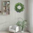 thumbnail image 1 of Byujiro Plastic All‑Season Floral Wreath 15 in Spring Summer Front Door Wreath Faux Greenery Wreath for Farmhouse Window, Porch, Patio, Indoor & Outdoor Wall Hanging Decor, 1 of 4