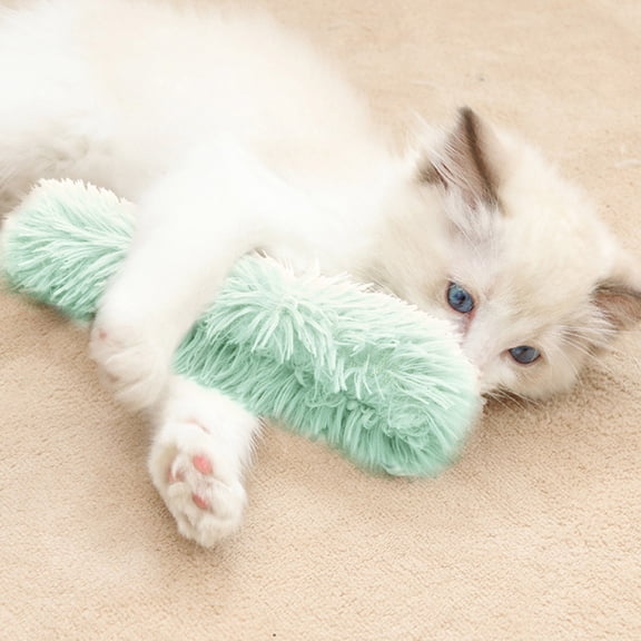 Byujiro Plush Cat Kick Pillow Toy with Catnip Soft Long-Fur Interactive Cat Toy Ideal for Indoor Cats to Bite, Kick & Relieve Boredom