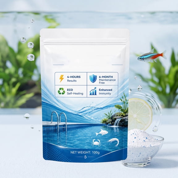 Byujiro Pool Water Clarifier Powder 100g Fast-Acting Flocculant for Swimming Pool & Industrial Water Treatment