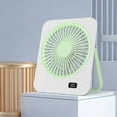 thumbnail image 1 of Byujiro Portable Wall-Mounted Desk Fan USB Rechargeable Quiet Personal Cooling Fan with 5 Speed Adjustable & Digital Battery Display, Foldable Bracket for Desktop, Wall, Home, Bedroom & Office Use, 1 of 6