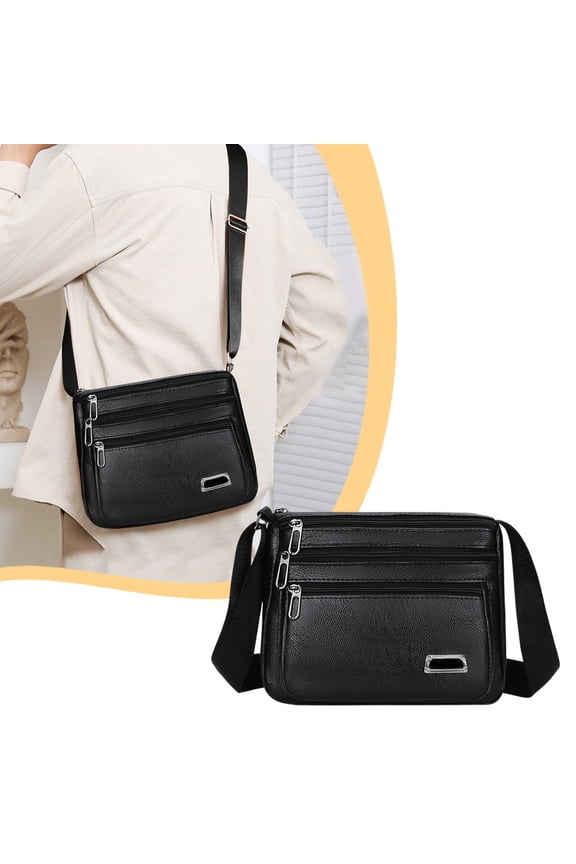 Premiums Textured Leather Shoulder Crossbody Bag Adjustable Strap Lightweight Spacious Handbag for Travel Work Daily Necessary