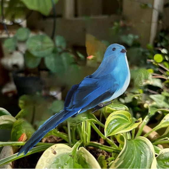 Byujiro Realistic Bird Figurine Garden Decor Artificial Bird Ornament Outdoor Yard Patio Flower Pot Decorative Accent for Home Garden & Patio Art Decoration