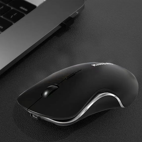 Byujiro Rechargeable Silent Wireless 2.4G Computer Mouse, Large Capacity Battery Slim Ergonomic Office Mice, Plug-and-Play Stable 33 Feet Signal Transmission, Smooth Skin-Friendly Surface