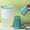 thumbnail image 1 of Byujiro Refrigerator Cold Water Pitcher & Cup Set 1500ml/50.7oz Pitcher + 3 Cups Large Capacity Water Pitcher with Lid Ideal for Home Daily Use, Iced Tea/Lemonade/Guest Serving, 1 of 8