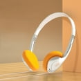 thumbnail image 1 of Byujiro Retro Classic Wired On-Ear Headphones Adjustable Lightweight Headset with Soft Ear Cushions, 3.5mm Audio Jack Plug-In Earphones for Laptop PC, Mobile Phone, MP3 Player, Online Class Listening, 1 of 9