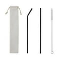 thumbnail image 1 of Byujiro Reusable 304 Stainless Steel Colored Straws Portable Set for Home, Travel, Parties & Drinks, 1 of 6