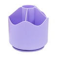 thumbnail image 1 of Byujiro Rotatable Compartment Pen Holder Large Capacity Spinning Desktop Organizer Plastic Split Storage Caddy for Art Markers, Colored Pencils, Stationery Supplies, Makeup Brushes, 1 of 3