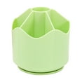 thumbnail image 1 of Byujiro Rotatable Compartment Pen Holder Large Capacity Spinning Desktop Organizer Plastic Split Storage Caddy for Art Markers, Colored Pencils, Stationery Supplies, Makeup Brushes, 1 of 3