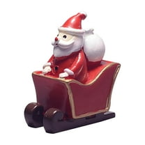 Byujiro Santa Claus Christmas Deer Christmas Reindeer Sleigh Miniature Figurines for Tabletop Decor & Holiday Party