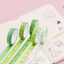 Byujiro School Supplies 5 Rolls Washi Masking Tape Decorative Tape Decorative Colored Tape Crafts Tape for Scrapbook Supplies Journal DIY Planner Crafts Designs