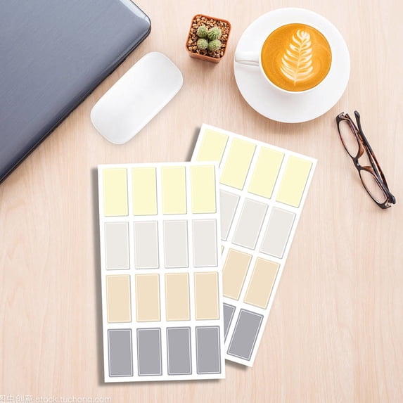 Byujiro School Supplies Colorful Labels Stickers Cute Waterproof Notes Can Be Handwritten Labels Name Stickers Self-adhesive Household Marking Stickers