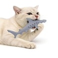thumbnail image 1 of Byujiro Silicone Shark Cat Teething Toy with Catnip Interactive Dental Chew Toy Textured Design for Kittens & Cats to Clean Teeth, Relieve Stress & Boredom, 1 of 7