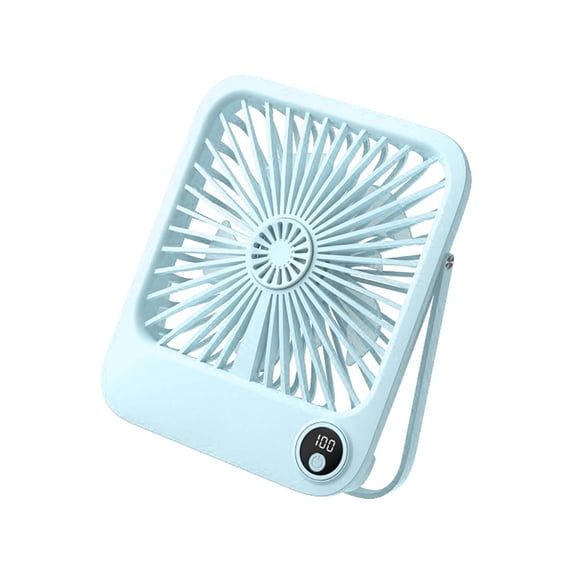 Byujiro Slim USB Rechargeable Desktop Fan 4 Speed Adjustable Quiet Personal Cooling Fan Portable Compact Desk Fan with Digital Display for Home, Office & Bedroom Use