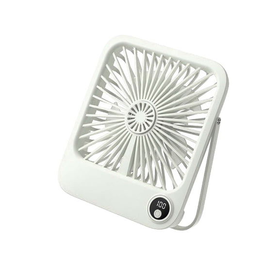 Byujiro Slim USB Rechargeable Desktop Fan 4 Speed Adjustable Quiet Personal Cooling Fan Portable Compact Desk Fan with Digital Display for Home, Office & Bedroom Use