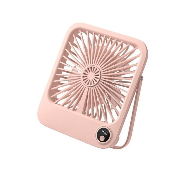 Byujiro Slim USB Rechargeable Desktop Fan 4 Speed Adjustable Quiet Personal Cooling Fan Portable Compact Desk Fan with Digital Display for Home, Office & Bedroom Use