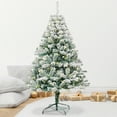 thumbnail image 1 of Byujiro Small Christmas Tree with Lights LED Christmas Tree Hinged Spruce Artificial Holiday Christmas Tree for Home Office and Xmas Party Decoration Flocked Christmas Tree Christmas Decorations, 1 of 6