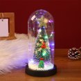thumbnail image 1 of Byujiro Small Christmas Tree with Lights Mini Christmas Tree Glass Cover LED Color Light Decoration Ornament Christmas Desktop Decoration Ornament Portable Holiday Tree Christmas Decorations, 1 of 6