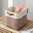 thumbnail image 1 of Byujiro Small Fabric Storage Bin Collapsible Closet Organizer Basket Foldable Caddy Multipurpose Space Saving Tote for Bedroom Garments, Reading Books, Playroom Toys, Office Stationery, 1 of 6
