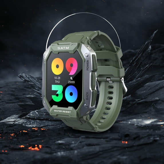 Byujiro Smart Watch 1.71 Inch Clear Color Screen Metal Case Bluetooth Call Sports Outdoor Large Capacity Battery Smartwatch