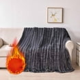 thumbnail image 1 of Byujiro Solid Colour Flannel Rabbits Hair Blanket Nap Cover Blanket Heavy Sofa Blanket Velvet Blanket, 1 of 8