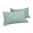 thumbnail image 1 of Byujiro Solid Washed Cotton Pillowcases 19x29in 2 Pack Soft Breathable Pillow Covers for Bedroom, Guest Room, 1 of 8