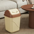 thumbnail image 1 of Byujiro Square Trash Can with Lid Office Bathroom Waste Bin Plastic Garbage Bin Odor Control Small Space Desk Side Bin, 1 of 6