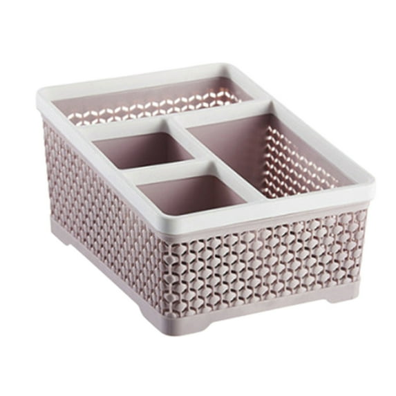 Byujiro Storage Basket Cosmetic Bathroom Multi-Compartment Plastic Organizer for Toiletries Makeup, Vanity Shower Countertop Organization