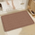 thumbnail image 1 of Byujiro Striped Bath Mat Quick Dry Absorbent Bathroom Floor Mat Non Slip Stain Resistant Indoor Doormat Water Absorbing Rug for Bathroom, Entryway, Kitchen, 16"x24", 1 of 6