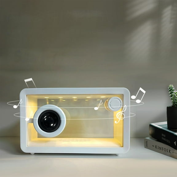 Byujiro Surrounding Transparent Bluetooth Speaker Dazzling Full Screen Sound System for Home Outdoor Gift Ideas