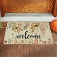 thumbnail image 1 of Byujiro Thanksgiving Decorations Pumpkin Maple Crystal Velvet Floor Mat Home Entrance Door Mat Thickened Foyer Floor Mat Pumpkin Decor, 1 of 4